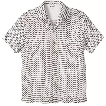 Мужская рубашка Kingsize Big & Tall с цветными блоками KingSize, цвет Black White Geo