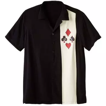 Мужская рубашка Kingsize Big & Tall с цветными блоками KingSize, цвет Cards Suit