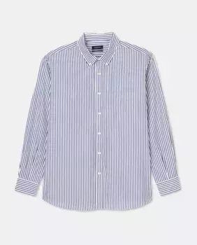 Мужская рубашка классического кроя больших размеров Dustin, тёмно-синий