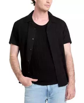 Мужская рубашка классического кроя Dobby GUESS, черный