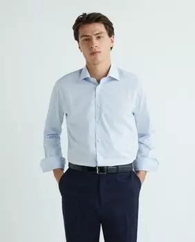 Мужская рубашка классического кроя из поплина Eton, синий