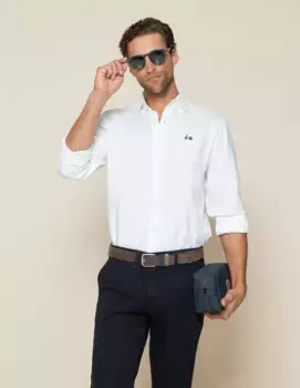 Мужская рубашка классического кроя однотонная Scotta 1985, белый