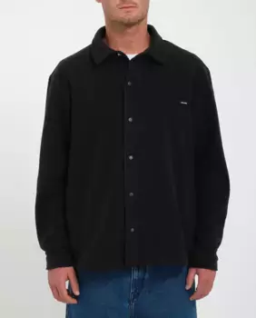 Мужская рубашка классического кроя с клетчатым принтом Volcom, черный