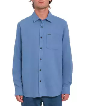 Мужская рубашка классического кроя с принтом в синюю клетку Volcom