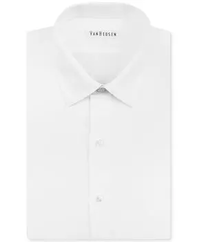 Мужская рубашка классического кроя с узором елочка Van Heusen, белый