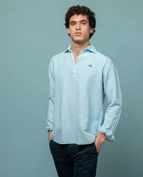 Мужская рубашка классического кроя светло-синего Scotta 1985, светло-синий