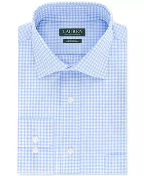 Мужская рубашка классического кроя в клетку ultraflex stretch performance non-iron ultraflex в мелкую клетку Lauren Ralph Lauren, светло-синий