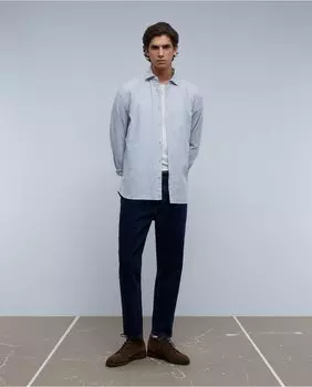 Мужская рубашка классического кроя в синюю полоску Scalpers, синий