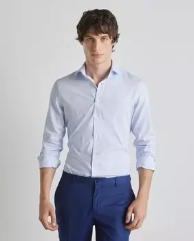 Мужская рубашка квадратной формы Easy Wear, светло-синий