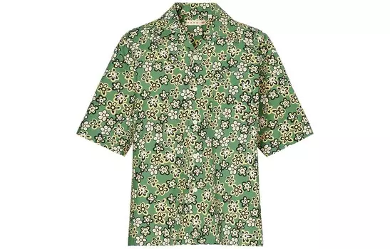 Мужская рубашка Marni Co-Branding, зеленая Uniqlo, зеленый
