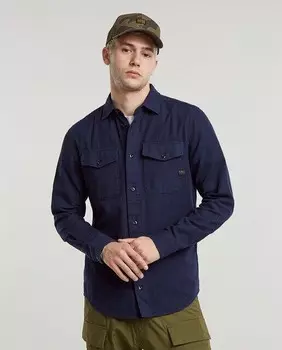 Мужская рубашка морского кроя приталенного кроя G-Star Raw, синий