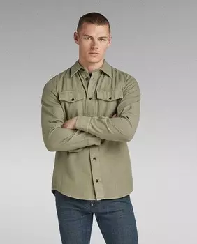 Мужская рубашка морского пехотинца приталенного кроя G-Star Raw, зеленый