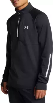 Мужская рубашка на молнии 1/2 Under Armour, запуск Elite Cold Weather, цвет Black/Reflective