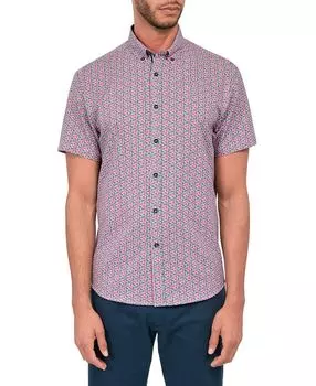 Мужская рубашка на пуговицах без железа Performance Stretch Geo Print Society of Threads