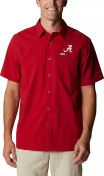 Мужская рубашка на пуговицах Columbia Alabama Crimson Tide Crimson Slack Tide