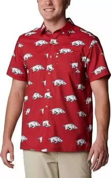 Мужская рубашка на пуговицах Columbia Arkansas Razorbacks Cardinal Super Slack