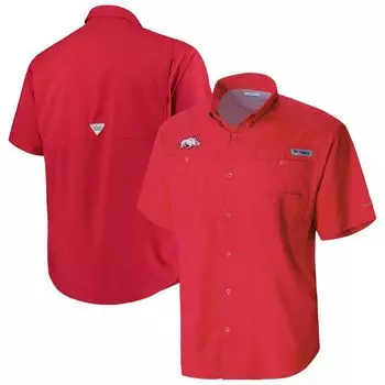 Мужская рубашка на пуговицах Columbia Cardinal Arkansas Razorbacks Big & Tall Collegiate Tamiami