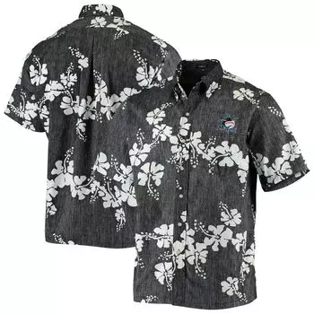 Мужская рубашка на пуговицах Reyn Spooner Heathered Black Miami Marlins 50th State