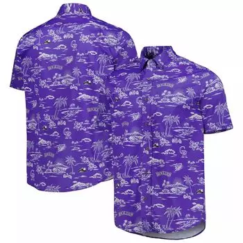 Мужская рубашка на пуговицах Reyn Spooner Purple Colorado Rockies Kekai Performance