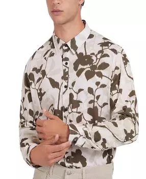 Мужская рубашка на пуговицах с цветочным принтом ikat vines GUESS, мульти