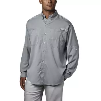 Мужская рубашка на пуговицах с длинным рукавом Columbia PFG UPF 40 Tamiami II, цвет Cool Gray