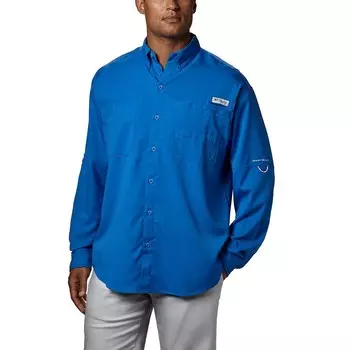 Мужская рубашка на пуговицах с длинным рукавом Columbia PFG UPF 40 Tamiami II, цвет Vivid Blue