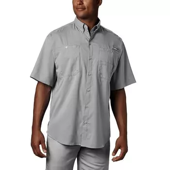 Мужская рубашка на пуговицах с коротким рукавом Columbia PFG UPF 40 Tamiami II, цвет Cool Gray