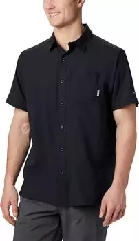 Мужская рубашка на пуговицах с короткими рукавами Columbia Slack Tide Camp, черный