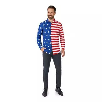 Мужская рубашка на пуговицах с принтом Suitmeister