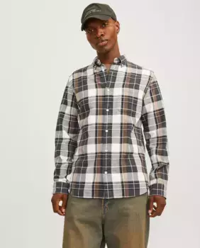 Мужская рубашка на пуговицах в клетку Jack & Jones, мультиколор
