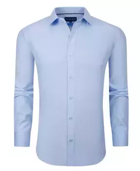 Мужская рубашка на пуговицах в клетку с четырехсторонним растяжением Dylan Park, синий