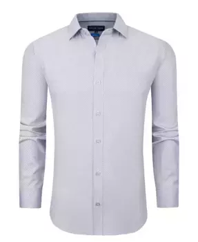 Мужская рубашка на пуговицах в клетку с четырехсторонним растяжением Dylan Park, белый