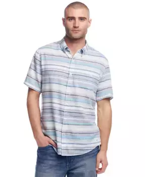 Мужская рубашка на пуговицах в полоску из твила Weatherproof Vintage, синий