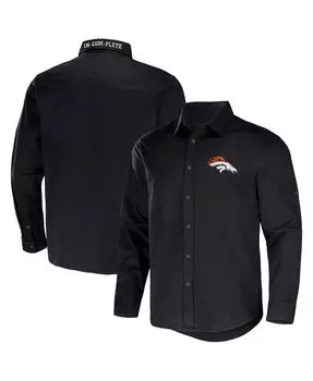 Мужская рубашка nfl x darius rucker collection by black denver broncos convertible twill с длинным рукавом на пуговицах Fanatics, черный