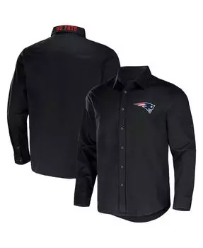 Мужская рубашка nfl x darius rucker collection by black new england patriots convertible twill с длинным рукавом на пуговицах Fanatics, черный