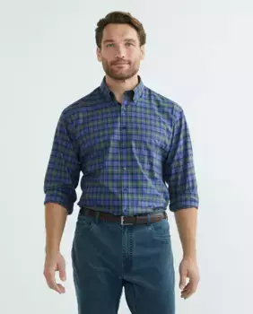 Мужская рубашка Non Iron больших размеров Rushmore, синий