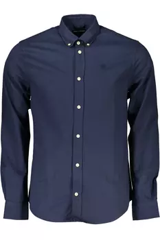 Мужская рубашка North Sails хлопковая однотонная, темно-синий