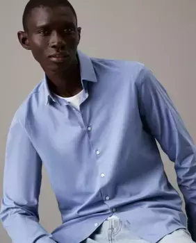 Мужская рубашка облегающего кроя Calvin Klein, синий