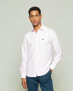 Мужская рубашка обычного кроя в розовую полоску Scotta 1985, розовый