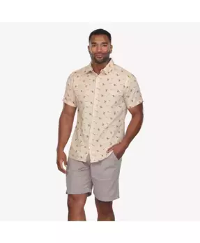 Мужская рубашка On The Rocks с пуговицами Vustra, коричневый/бежевый