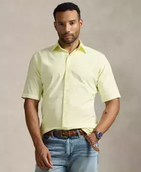 Мужская рубашка Oxford Big & Tall с минеральной окраской Polo Ralph Lauren, зеленый