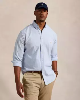 Мужская рубашка Оксфорд больших размеров Polo Ralph Lauren, цвет Azul Plido