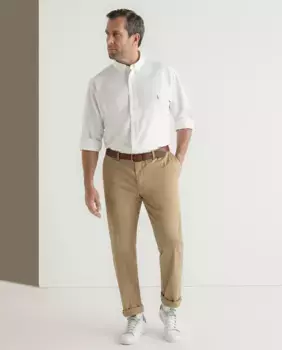 Мужская рубашка Оксфорд Classic подходит для больших размеров Polo Ralph Lauren, белый