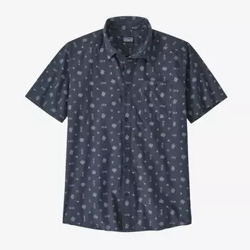 мужская рубашка Patagonia, цвет Fire Floral: New Navy