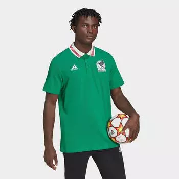 Мужская рубашка поло Adidas Sportswear Mexico Soccer DNA, зеленый
