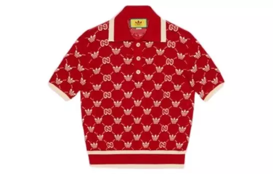 Мужская рубашка поло Adidas X, красная Gucci, красный