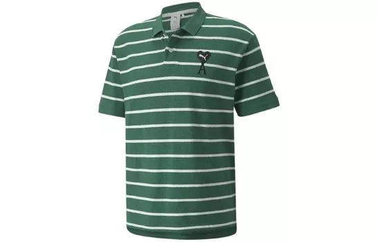Мужская рубашка поло Amiparis X Ami Co-Branded Series Verdant Green Puma, зеленый