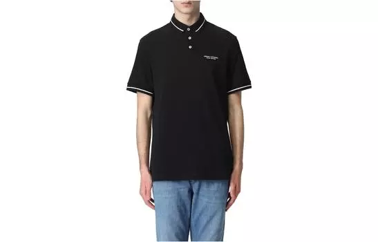 Мужская рубашка-поло ARMANI EXCHANGE, цвет Black
