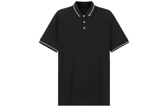 Мужская рубашка-поло ARMANI EXCHANGE, цвет Black