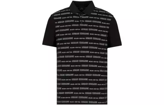 Мужская рубашка-поло ARMANI EXCHANGE, цвет Black
